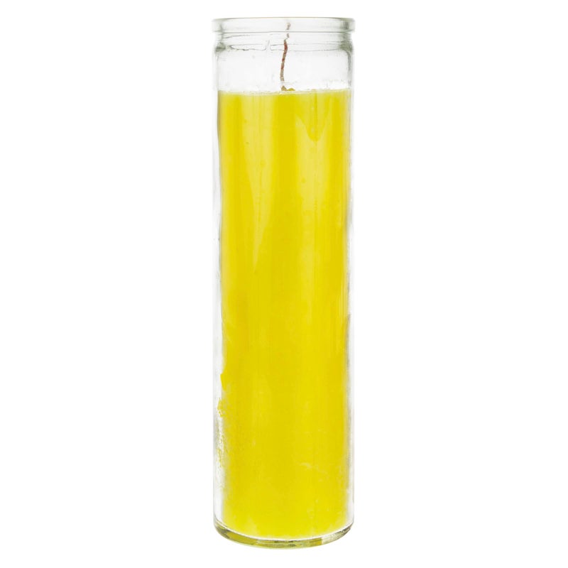 Mega Candles 6 pcs Unscented Yellow 7 Day Glass Container Devotional Prayer Candles, Premium Wax Candle 2 Inch x 8 Inch, Sanctuary, Vigils, Prayers, Blessings, Religious, Memorials, Remembrance - Image 2